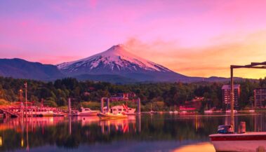 Atardecer Vista Volcán Villarrica